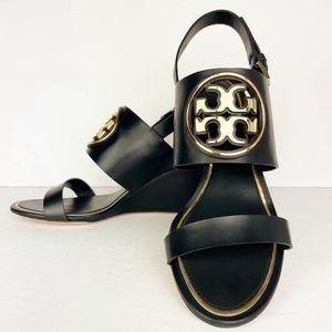 NWT Authentic Luxury Maximalist Spring Metal Miller Wedge Leather Sandals/Shoes